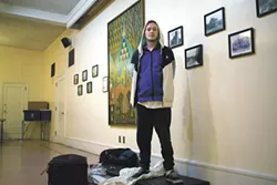 Timothy King, 24, who this winter was staying at Westminster Vhurch, one of the city of Spokane's warming centers. - WILSON CRISCIONE PHOTO