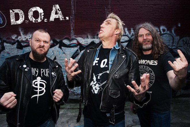 Punk band D.O.A.'s backdrop, stolen after Spokane show, no longer M.I.A.