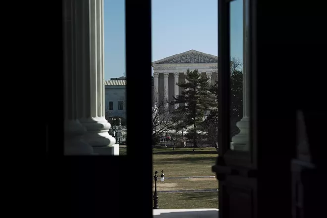 The U.S. Supreme Court seen from the U.S. Capitol building in Washington, Feb., 28, 2019. The Court returns to the subject of partisan gerrymandering on March 26, considering for a second time in two years whether drawing election maps to help the party in power can ever violate the Constitution. - ERIN SCHAFF/THE NEW YORK TIMES