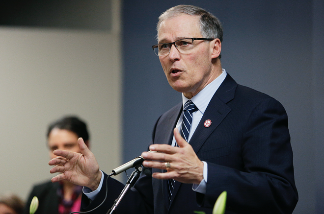 Gov. Jay Inslee has voiced support for a proposed silicon smelter in northeast Washington for its potential to support solar panel manufacturing. But smelter opponents want to know how that squares with the pollution that the smelter would produce, likely becoming one of the top emitters of greenhouse gases in the state. - YOUNG KWAK PHOTO