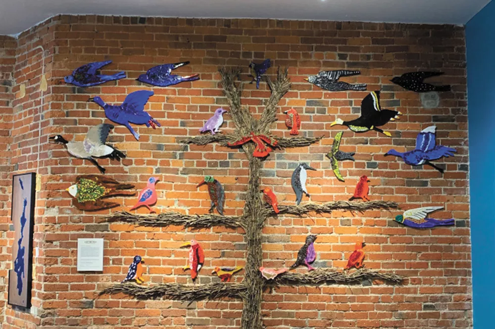 Children with hearing impairments worked with artists to create these birds, as part of Fitting Together Art. |photos courtesy of fitting together art - PHOTOS COURTESY OF FITTING TOGETHER ART