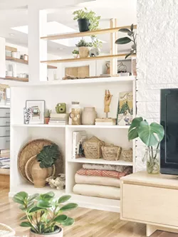 White paint throughout the home allows indie.boho.nest Instagrammer Gianna Caputo to showcase plants and textural elements in her designs. - GIANNA CAPUTO PHOTO