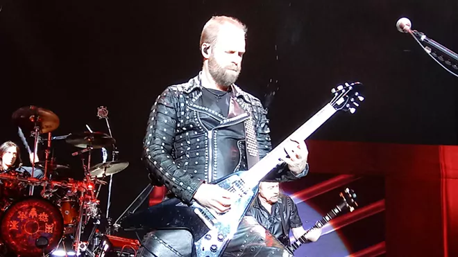 Producer Andy Sneap ably stepped into the role of Judas Priest guitarist Glenn Tipton, who is suffering from Parkinson's disease and unable to tour regularly. - DAN NAILEN PHOTO