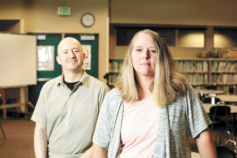 Logan Elementary teacher Roni Gross (right) and principal Brent Perdue say it's not uncommon for students to hurt staff. - YOUNG KWAK PHOTO