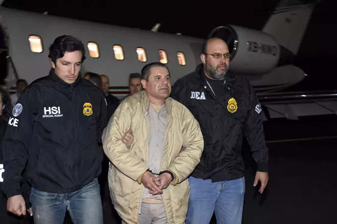 In a photo released by U.S. law enforcement, Joaquín Guzmán Loera, the Mexican drug lord known as El Chapo, in federal custody on Long Island, Jan. 19, 2017. Guzmán was sentenced on July 17, 2019, to life in prison. The sentence, mandated by law as a result of the severity of Guzmán’s crimes, was handed down in the Federal District Court in Brooklyn, where he was convicted last winter of drug, murder and money laundering charges after a sprawling three-month trial. - U.S. LAW ENFORCEMENT VIA THE NEW YORK TIMES