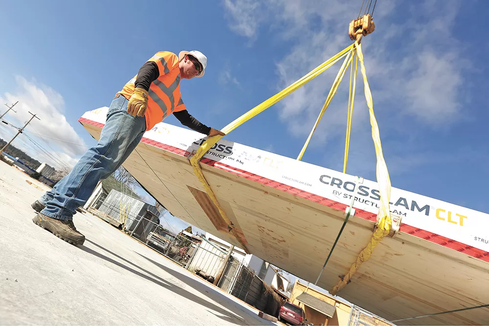 Cross-laminated timber appears to be a promising building material that can replace carbon-intensive concrete in many buildings. - YOUNG KWAK PHOTO