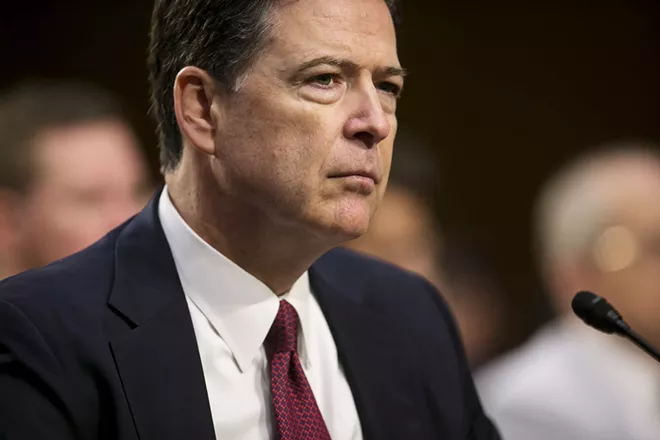 James Comey, then director of the FBI, during his testimony at a Senate Intelligence Committee hearing on Capitol Hill in Washington, June 8, 2017. The Justice Department declined to prosecute Comey after determining that two memos he wrote about his interactions with President Trump contained classified information and examining whether he mishandled the documents, according to people familiar with the matter. - AL DRAGO/THE NEW YORK TIMES