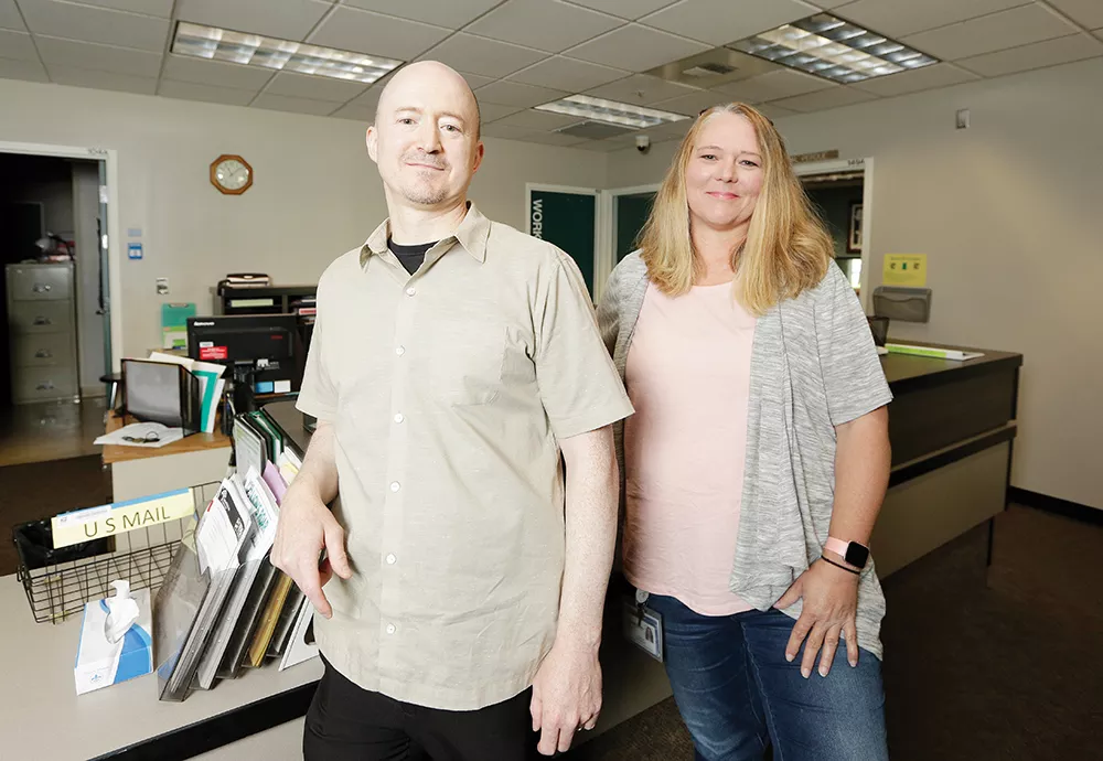 Logan Elementary principal Brent Perdue and teacher Roni Gross grapple with how to handle combative students. - YOUNG KWAK PHOTO