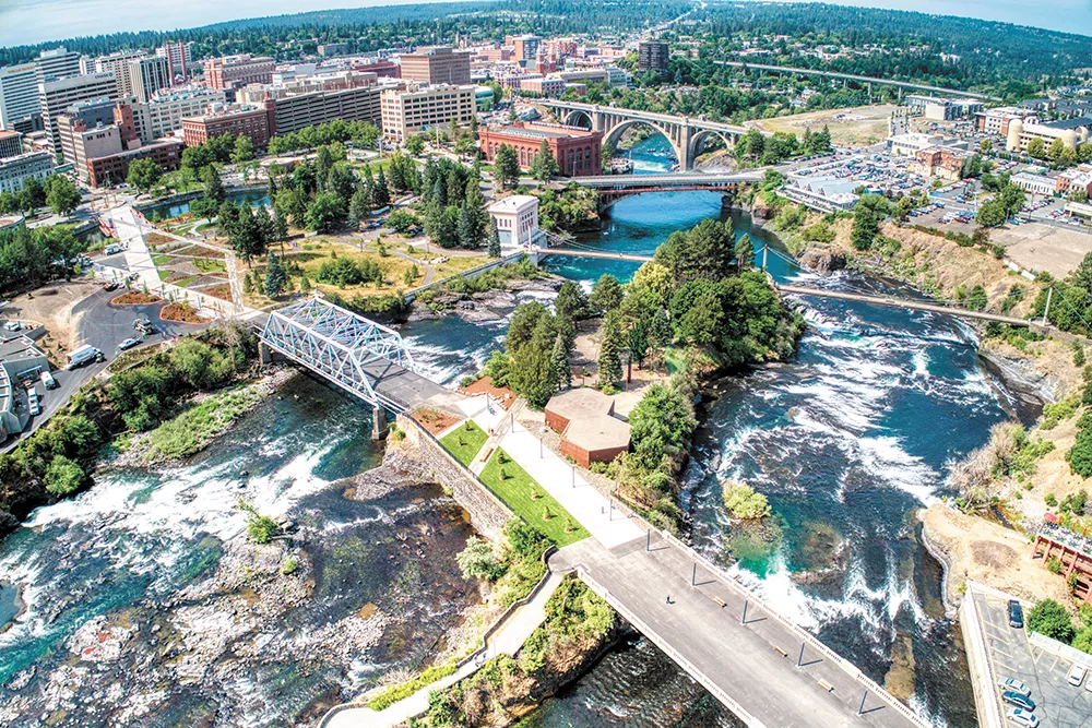 The Howard Street Promenade connects downtown and the Spokane Arena, crossing three bridges. - BERGER PARTNERSHIP/KELLY BECK PHOTO