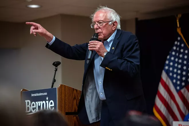 Sen. Bernie Sanders (I-Vt.), a candidate for the Democratic presidential nomination, campaigns in West Liberty, Iowa, on Sept. 24, 2019. Sanders is being treated for an artery blockage and canceling his events for the coming days, a campaign official said on Wednesday, Oct. 2, 2019. - HILARY SWIFT/THE NEW YORK TIMES