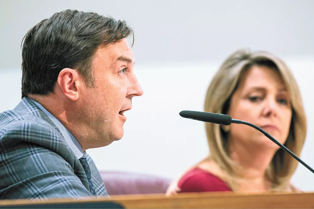 Mayoral candidates Ben Stuckart and Nadine Woodward both critique Mayor Condon's record — but from opposite ends of the political spectrum