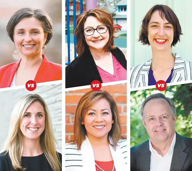 FROM LEFT: Nikki Lockwood (top) vs. Katey Treloar; Kelli MacFarlane (top) vs. Jenny Slagle; and Erin Georgen (top) vs. Kevin Morrison.