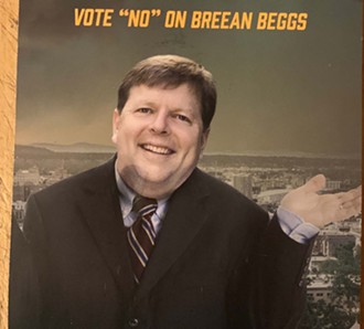 This mailer photoshopping Breean Beggs' head onto someone else's body couldn't stop him from narrowly winning last minute votes. - CINDY WENDLE CAMPAIGN MAILER