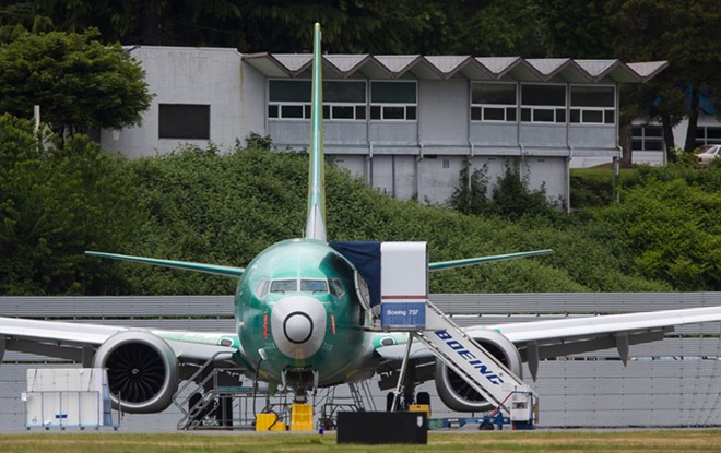 A Boeing 737 Max at the Rento­n Munic­ipal Airpo­rt in Rento­n, Wash., May 15, 2019. Boeing is facing compensation claims from the three biggest airlines in China, which have grounded dozens of 737 Max jetliners since the deadly crash of an Ethiopian Airlines flight in March. - LINDSEY WASSON/THE NEW YORK TIMES