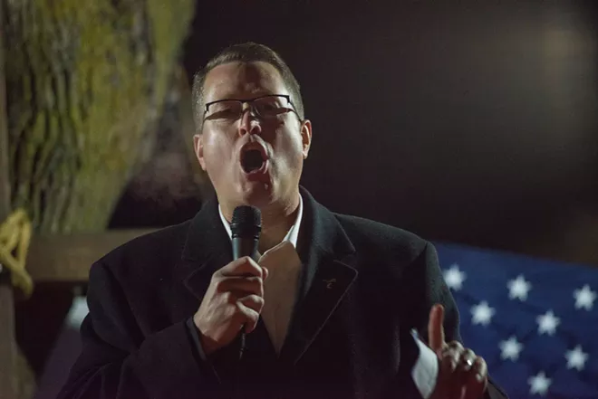 Matt Shea at an anti-abortion church service outside the Spokane Planned Parenthood on Dec. 18, 2019. - DANIEL WALTERS PHOTO