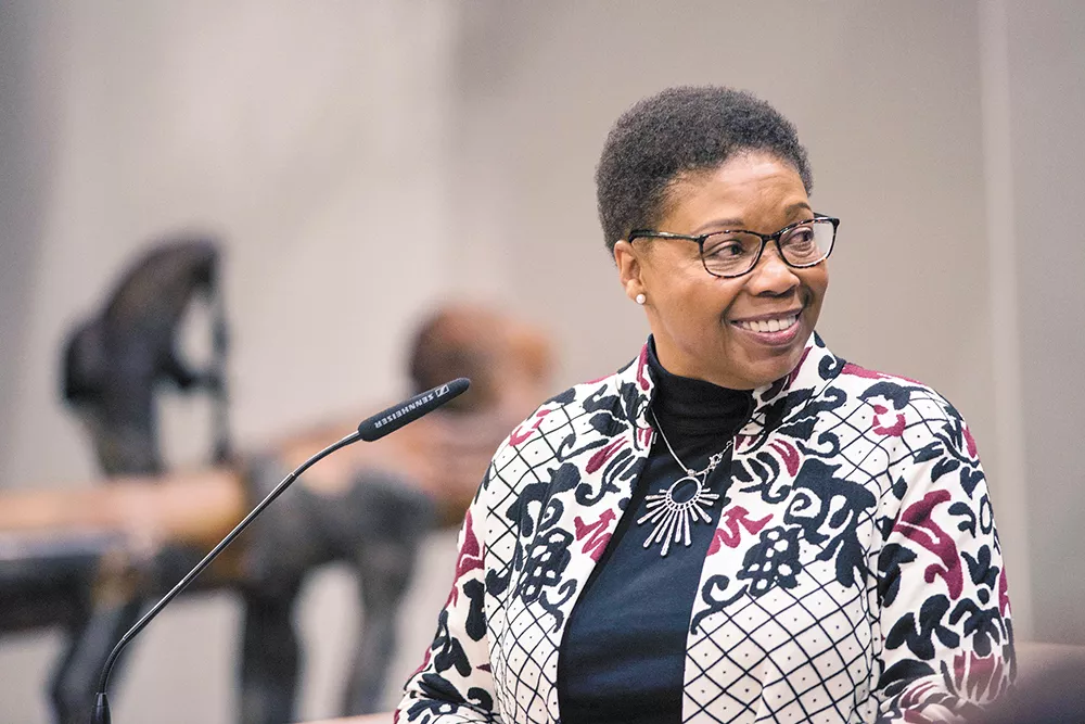 While Councilwoman Betsy Wilkerson is optimistic, she also expresses frustration with the state of Spokane. "I would have thought we would have been further along in a lot of the issues we're facing. ... There's a lot of talk with no action." - DANIEL WALTERS PHOTO