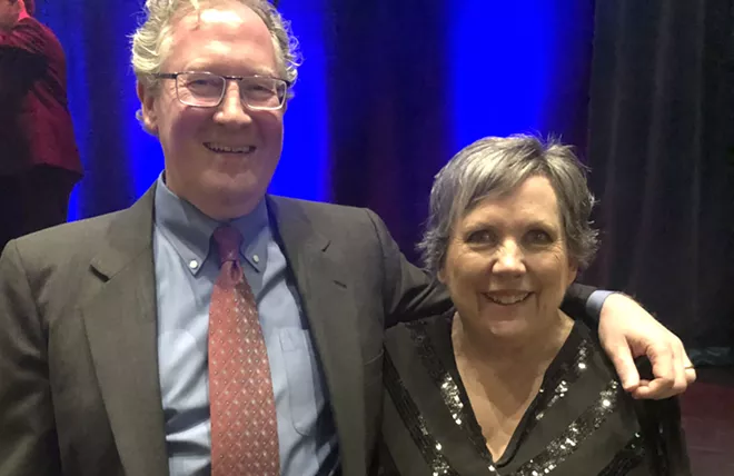 Mary Cole with Ted McGregor Jr., winner of Leadership Spokane's 2020 King Cole Luminary Award. Mary Cole is one of King Cole's daughters, and she introduced McGregor at the Leadership LIghts the Way Gala on Jan. 25 at Northern Quest Resort and Casino.