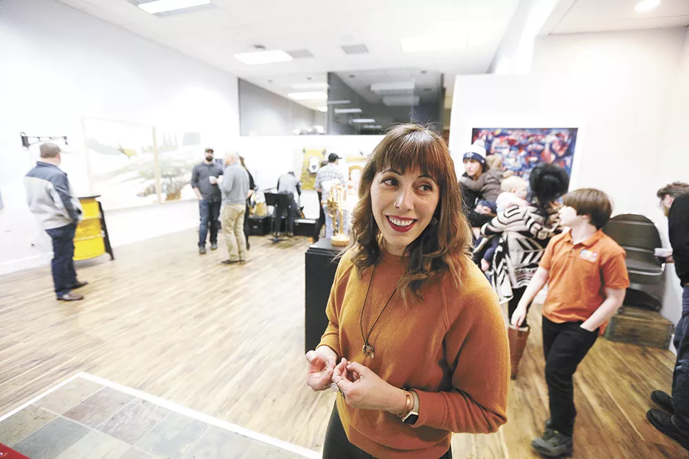 Emerge Director Jeni Hegsted estimates the gallery spent $30,000 on space improvements before a recent fire. - YOUNG KWAK PHOTO