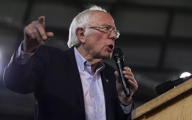 Sen. Bernie Sanders (I-Vt.), a candidate for the Democratic nomination for president, addresses a campaign rally at the Tacoma Dome in Tacoma, Wash., Monday, Feb. 17, 2020. After he had a heart attack in October, Sanders said he would release "comprehensive" medical records, but he has not done so. - RUTH FREMSON/THE NEW YORK TIMES
