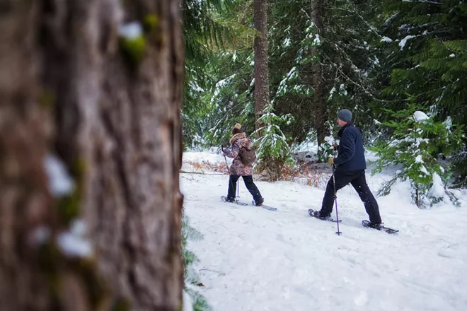 Snowshoeing trips are just one option to get outdoors while it's still cold outside. - SPOKANE PARKS & RECREATION PHOTO