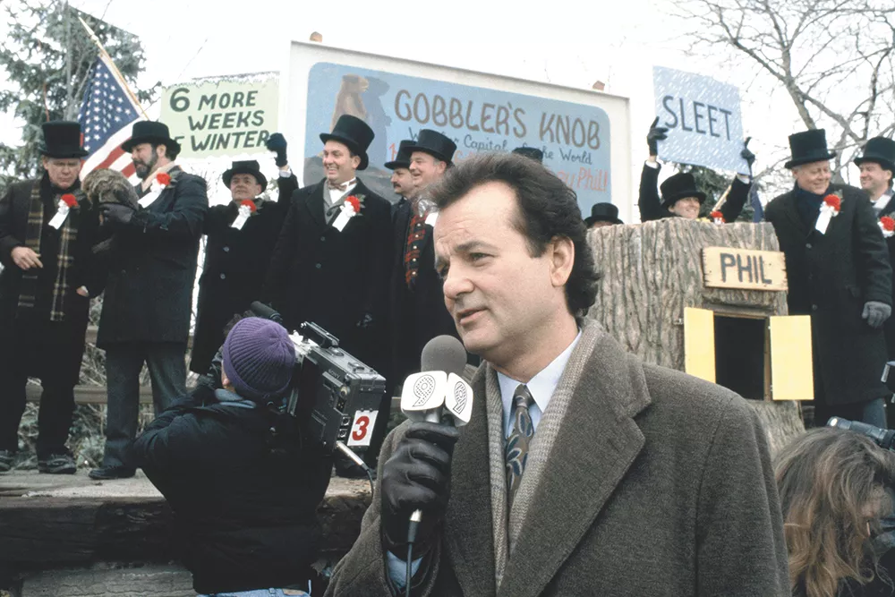 In Groundhog Day, Phil Connors lived through a certain kind of self-quarantine. Except it was funny.