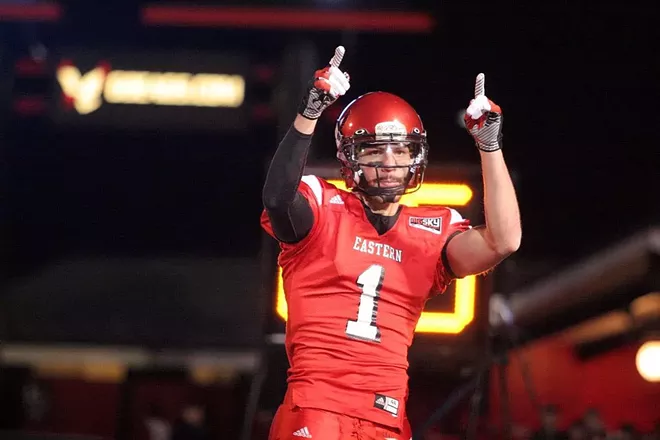 Brandon Kaufman caught a huge pass against Montana in 2012, but you can relive the excitement in 2020. - EWU ATHLETICS