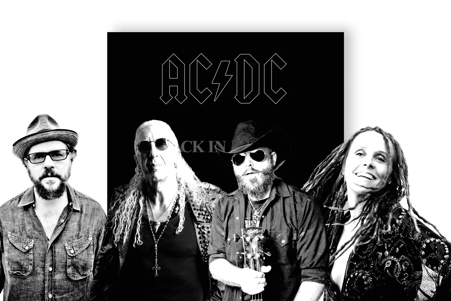 FROM LEFT: Drive-By Truckers' Patterson Hood, Dee Snider, Supersuckers' Eddie Spaghetti, Hell's Belles' Adrian Connor.