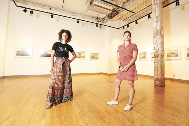 Terrain's Ginger Ewing (left) and Jackie Caro are trying to steer the Spokane arts organization through the COVID pandemic. - YOUNG KWAK PHOTO