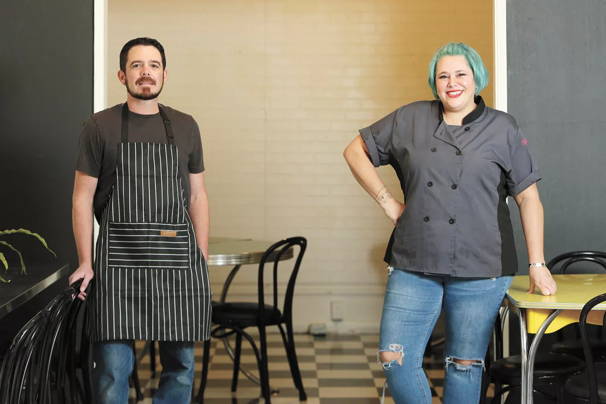 Ryan Stretch and Kadra Evans are partners in the Garland District's new Little Noodle. - YOUNG KWAK PHOTO