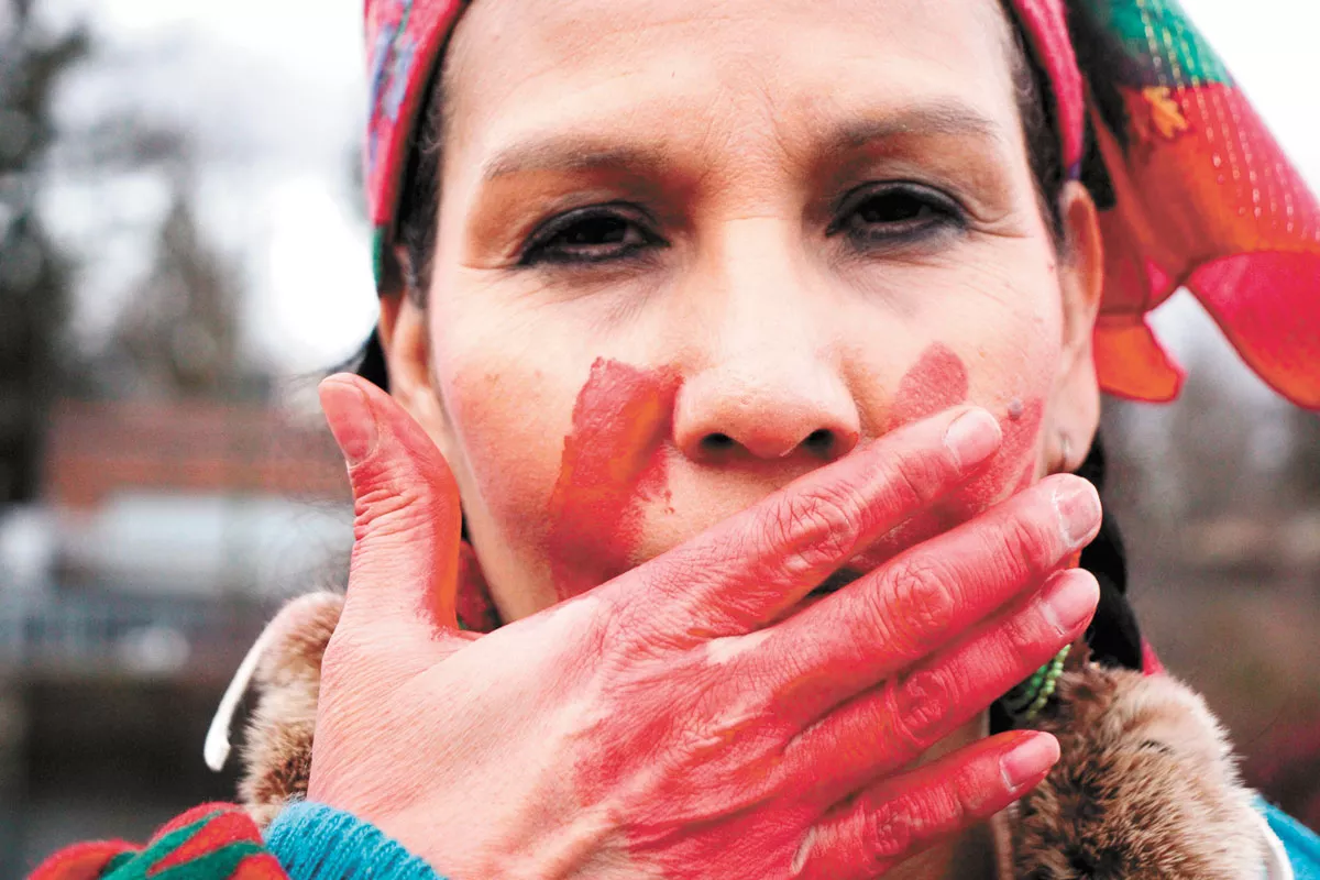 Ann Ford, a member of the Coeur d'Alene Tribe, at the Indigenous Peoples March in 2019 where demonstrators raised awareness about missing and murdered Indigenous women. - QUINN WELSCH PHOTO