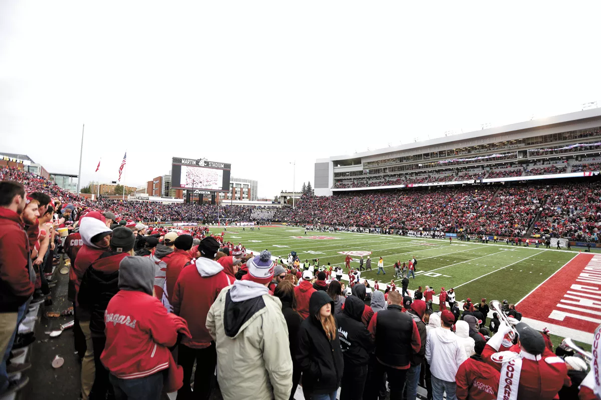 WSU's Martin Stadium, back when people — not cardboard cutouts — filled the stands. - YOUNG KWAK PHOTO