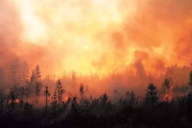 The Eagle Creek fire of 2017, near Cascade Locks, Oregon