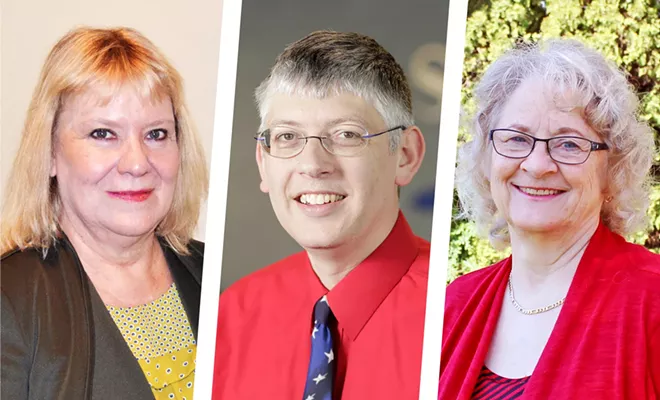 FROM LEFT: Pamela Haley, Ben Wick and Laura Padden are the winners (so far) in the Spokane Valley City Council races.