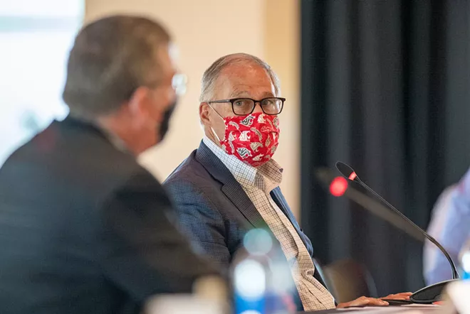 Gov. Jay Inslee says he wants to eventually get rid of his COVID mandates, but even he doesn't yet know when