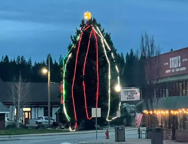 Newport's Christmas tree decorations this year have not exactly filled all the little boys and girls with cheer. - PHOTO COURTESY OF AMY MORNINGSTAR