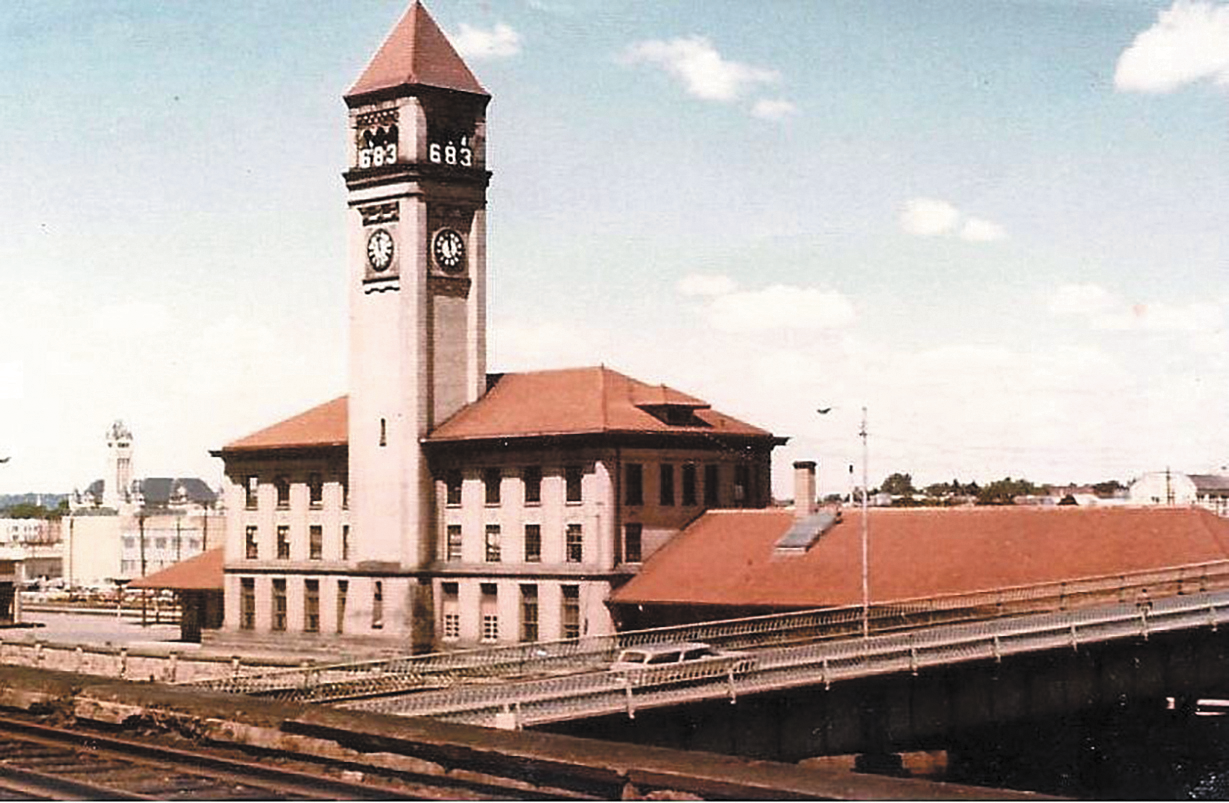 Jerry Quinn (left) founded Save Our Stations, which is credited with saving Spokane's iconic clock tower from demolition prior to Expo '74; Completed in 1902, (above) the Clock Tower is 155 feet tall, and clock faces are 9 feet in diameter. The clock is still wound once a day. - PHOTO COURTESY OF JERRY QUINN