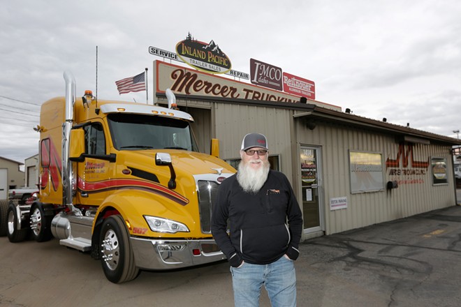 Mercer Trucking owner Steve Hanning tries to make sure his drivers can get home each weekend. - YOUNG KWAK PHOTO