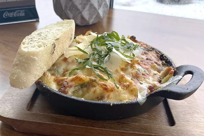 Mangia's skillet pasta meal is served at its new Coeur d'Alene restaurant. - CARRIE SCOZZARO