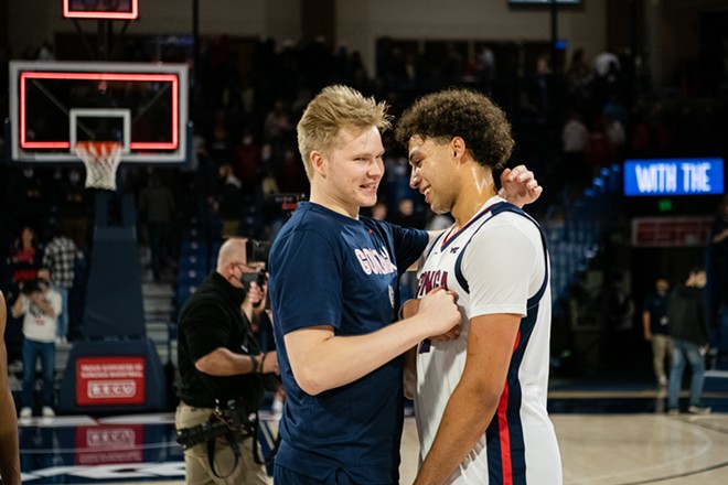 Gonzaga's bigs have cut down on their turnovers, one key to their late-season success. - ERICK DOXEY