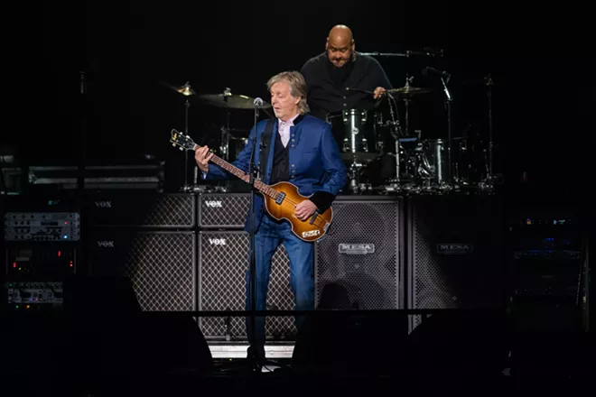 Sir Paul and his signature bass. - ERICK DOXEY PHOTO