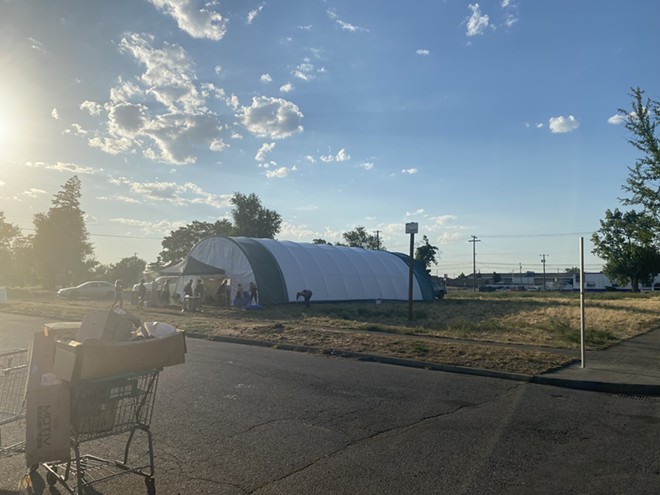 As temps reach 104, Spokane orders WSDOT to remove cooling tent at state's largest homeless camp