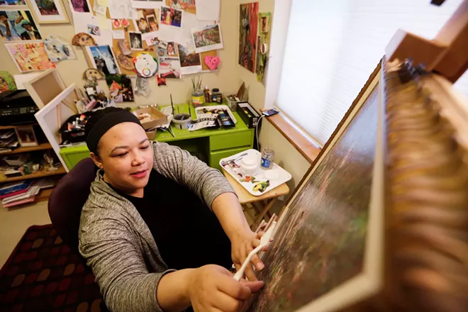 Local artists give thrifted art new narratives for a group showcase at downtown's Liberty Building