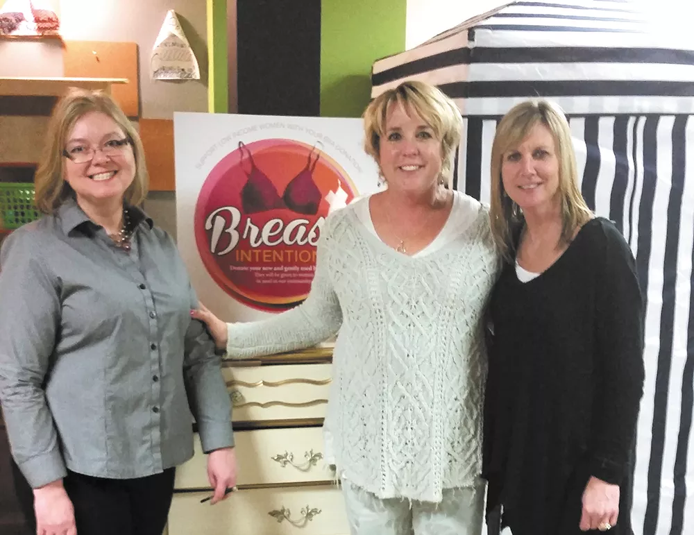 Nanette Peterson, Christine Weaver and Julie Tucker (left to right) offer bra-fitting events through their new charity, Breast Intentions.