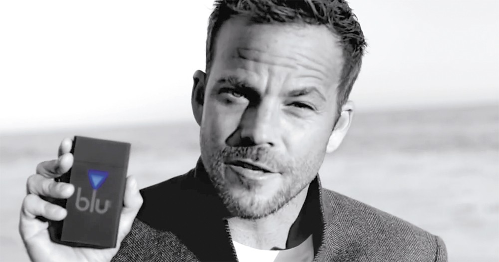 "I've been smoking for 20 years, and I just found the smarter alternative," says actor Stephen Dorff in an ad for Blu e-cigs.