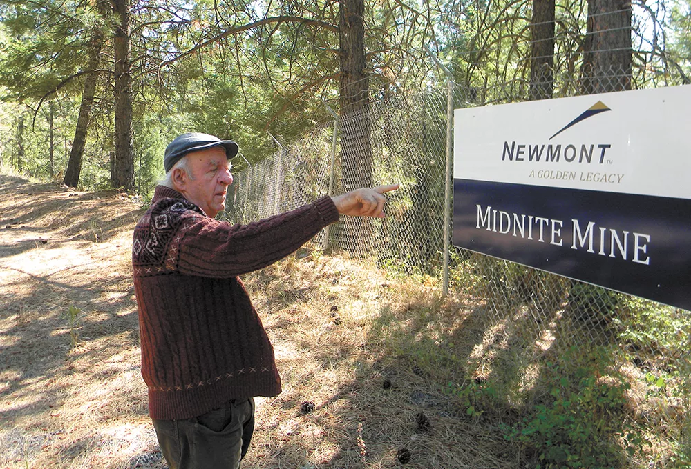 Randy Connolly, Superfund coordinator for the Spokane Tribe, outside of the Midnite Mine on the Spokane Reservation. - JAKE THOMAS