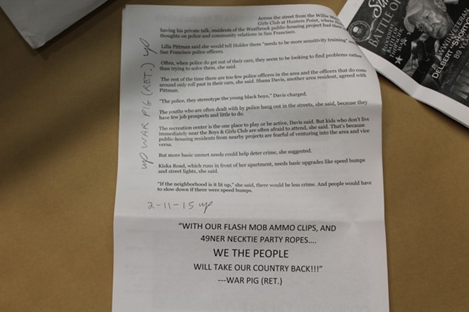 PRIMARY SOURCE: The first (strangely California-focused) "death threat" letter in the Dolezal case