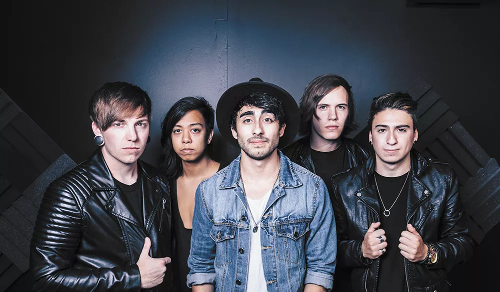 Local hard rock act Light Up the Sky — from left, Brian Van Buskirk, David Wen, Ray Luna, Nick Mayhew and Isaac Luna — are now part of the Rise Records family.