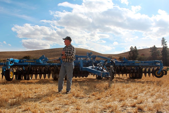 Randy Suess, 61, finished his last harvest at his family's century-old farm near Colfax, Wash. Agriculture experts worry that the aging population of farmers makes it difficult for younger farmers to break into the business. - CHELSEA KEYES PHOTO