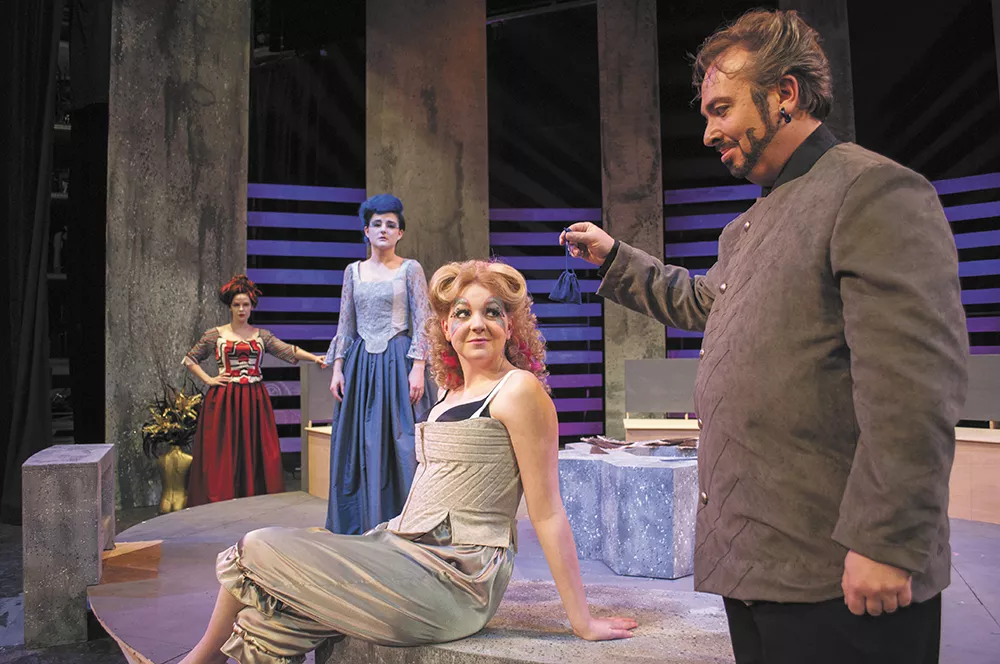 The cast of the Civic Theatre's Les liasons dangereuses. From left: Josephine Keefe, Nichole Dumoulin, Phletha Hynes and Ben Dyck. - SARAH PHILP