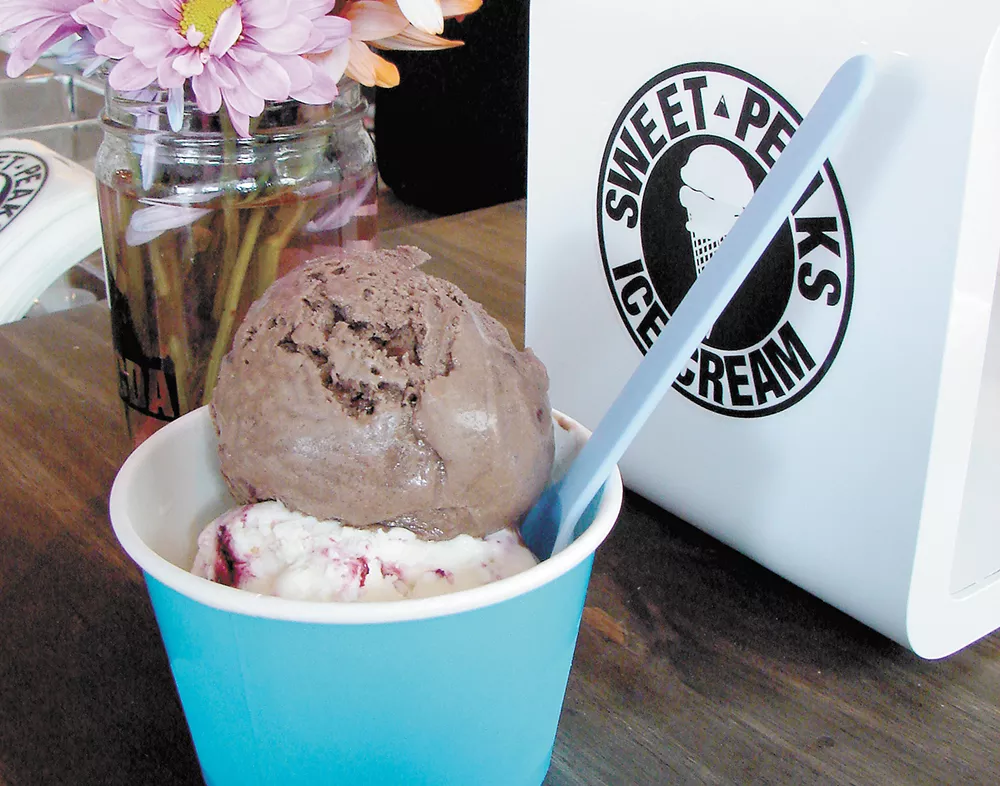Sweet Peaks Ice Cream is located right in the mix of Coeur d'Alene's downtown dining scene. - CARRIE SCOZZARO